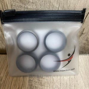 Roqaction, Silicone Rings, 4 Pack, Engraved Middle Line, Assorted Colors.